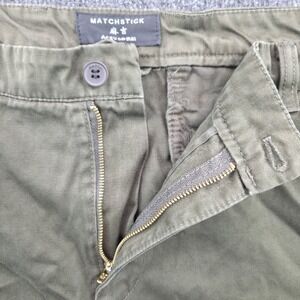 Matchstick Argus Mens Olive Green Cotton Chino Utility Trousers Size 38 Gorpcore